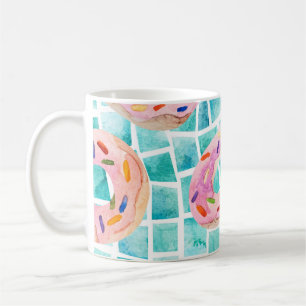 Summer Pool schwimmt Wasserfarbe Mosaik Kaffeetasse