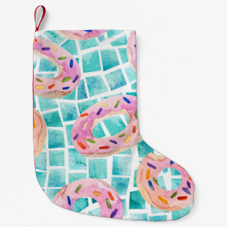 Summer Pool schwimmt Wasserfarbe Mosaik Kleiner Weihnachtsstrumpf