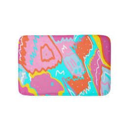 Summer Poolvibes Abstrakt Print Badematte