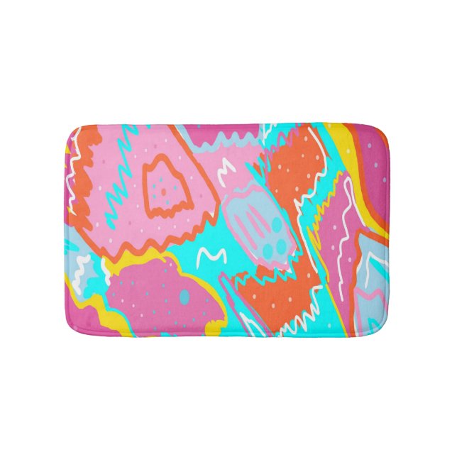 Summer Poolvibes Abstrakt Print Badematte (Vorderseite)