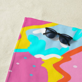 Summer Poolvibes Abstrakt Print Strandtuch