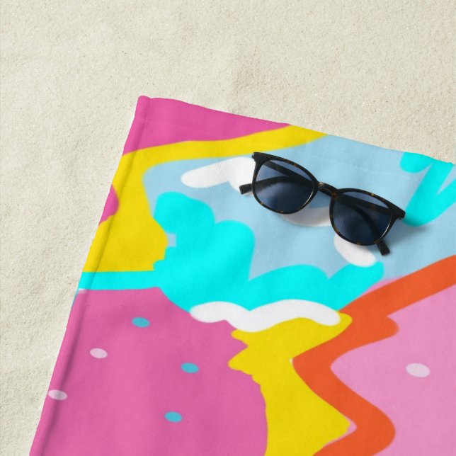 Summer Poolvibes Abstrakt Print Strandtuch (Beispiel)