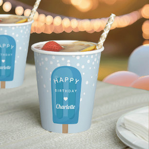 Summer Popsicle Kindergeburtstag Party Personalisi Pappbecher