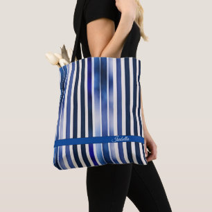 Summer Popular Navy Blue Boat Stripes Collection Tasche