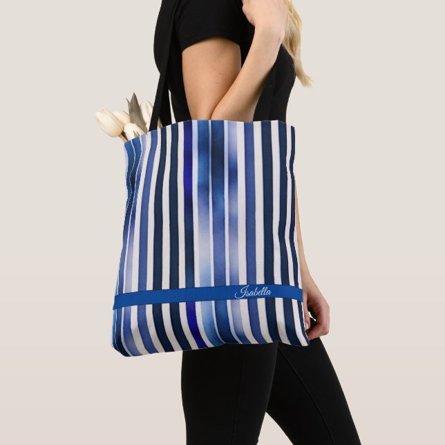 Summer Popular Navy Blue Boat Stripes Collection Tasche (Von Nahem)