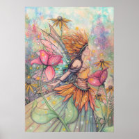 Summer Queen Fairy Art Poster von Molly Harrison