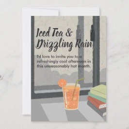 Summer Rain Home Invitation-Cozy Minimal Aesthetic Einladung