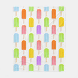 Summer Rainbow Popsicles Pattern Fleecedecke