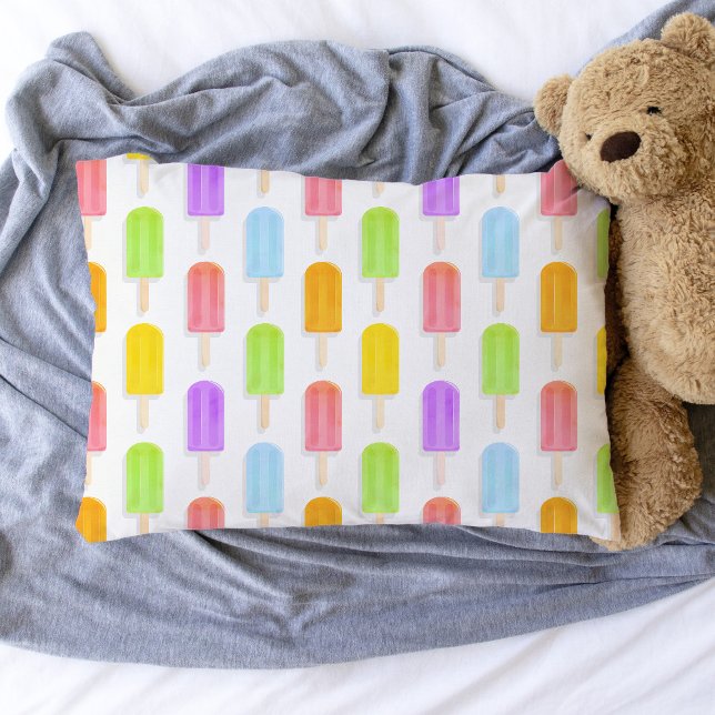 Summer Rainbow Popsicles Pattern Kissenbezug (Popsicle Pattern Pillowcase)