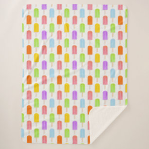 Summer Rainbow Popsicles Pattern Sherpadecke