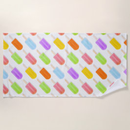 Summer Rainbow Popsicles Pattern Strandtuch
