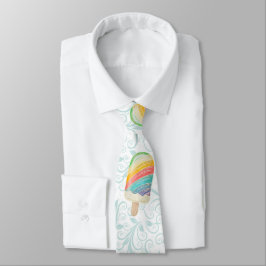 Summer Rainbow Popsim und Aquamarine Wirbel Krawatte