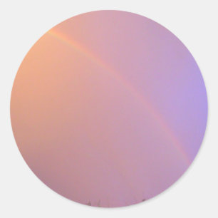 Summer Rainbow Runder Aufkleber