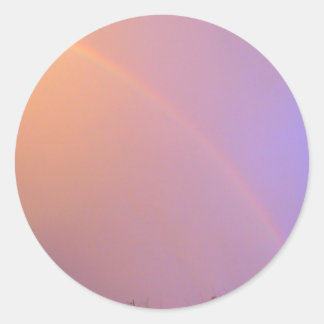 Summer Rainbow Runder Aufkleber
