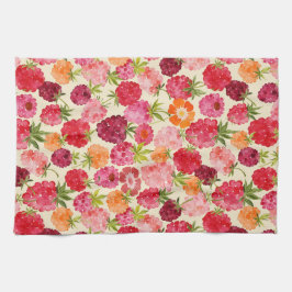 Summer Raspberry Watercolor Coquette Geschirrtuch