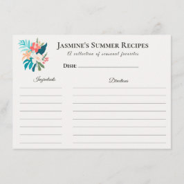 Summer Recipe Card | Citrus & Floral Kitchen Ankündigung