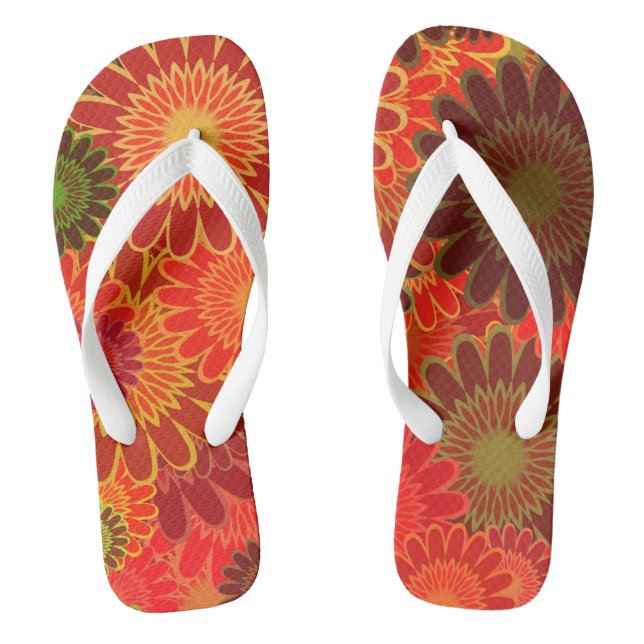 Summer Red Sunblumen Flip Flops (Fußbett)