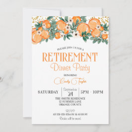 Summer Retirement Party, Orange Citrus Thema Einladung