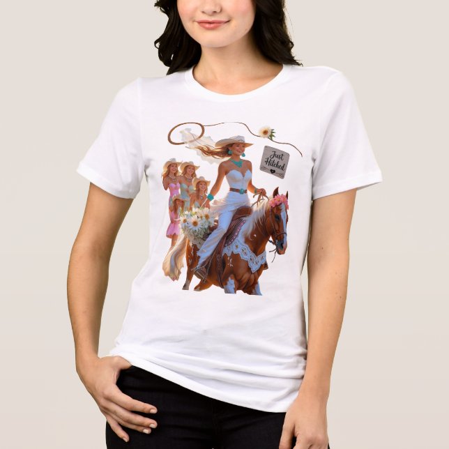 Summer Ride to Forever – Cowgirl Wedding Bliss Tri-Blend Shirt (Vorderseite)