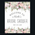 Summer Rose Garden Brautparty Begrüßungszeichen Poster<br><div class="desc">Herzlich willkommen bei Ihren Brautpartys im femininen Stil mit diesen unwiderstehlichen rosa Rosen und gemischter Gartenblüte. Dieses beliebte Design hat wunderschöne Blumenelemente, die sich oben und unten im Design befinden und Ihren Text schön rahmen. Der gesamte Text kann durch Ersetzen des Beispieltextes in der Entwurfsvorlage mit Ihrer gewünschten Formulierung personalisiert...</div>