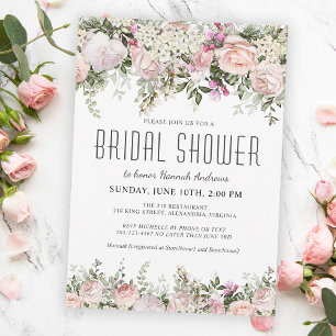 Summer Rosen Garden Brautparty Einladung