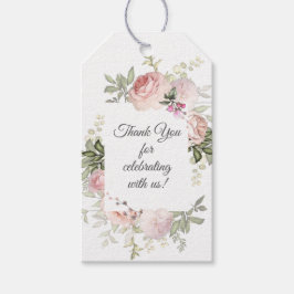 Summer Rosen Garden Pink Floral Vielen Dank Geschenkanhänger