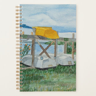 Summer Rowboats Watercolor Planer