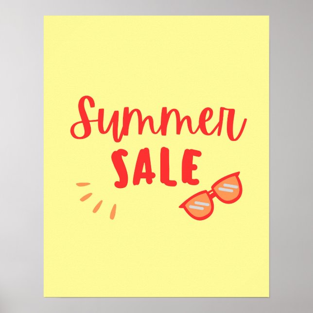 Summer Sale-Zeichen, Ende der Saison Verkauf Poster (Vorne)