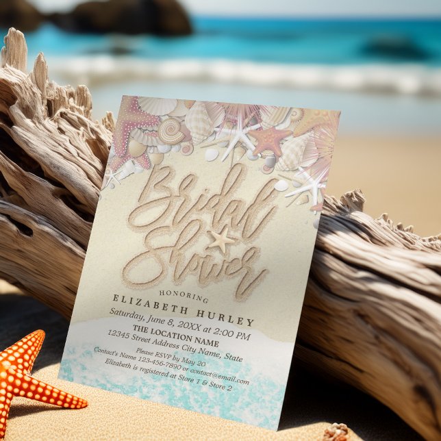 Summer Sandy Beach Hochzeit Brautparty Starfish Einladung (Von Creator hochgeladen)