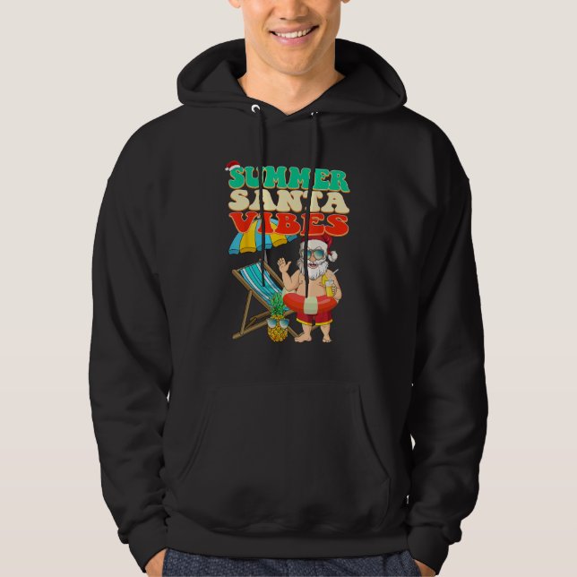 Summer Santa Vibes - July Christmas Hoodie (Vorderseite)