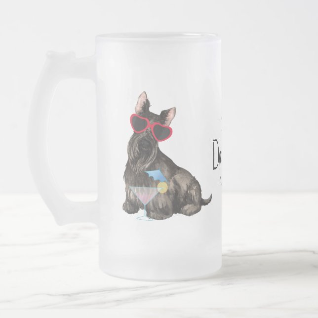 Summer Scottish Terrier Mattglas Bierglas (Links)