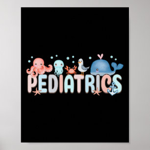 Summer Sea Animal Pädiatrie Nurse Peds Rn Pediatr Poster