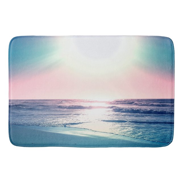Summer Sea Sunset Tropical Beach Foto Badematte (Vorderseite)