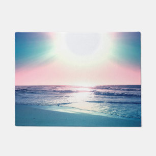 Summer Sea Sunset Tropical Beach Foto Fußmatte