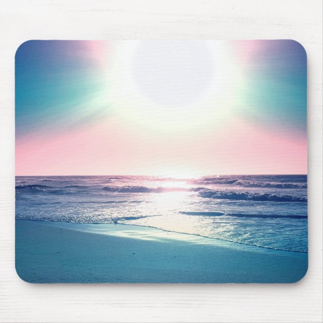 Summer Sea Sunset Tropical Beach Foto Mousepad (Vorne)