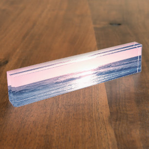 Summer Sea Sunset Tropical Beach Foto Namensplakette