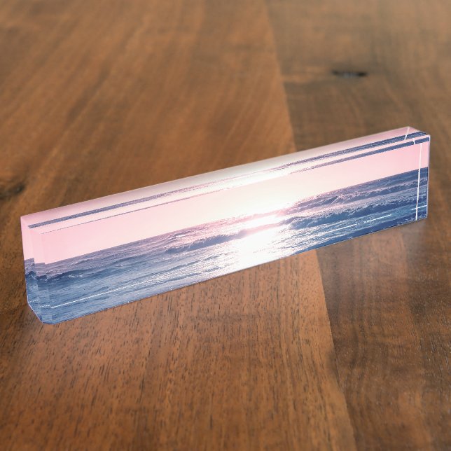 Summer Sea Sunset Tropical Beach Foto Namensplakette (Seite)