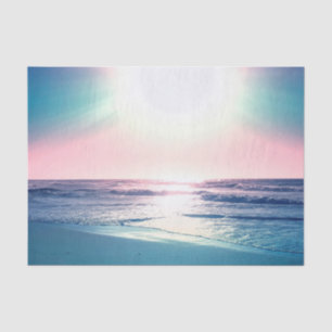 Summer Sea Sunset Tropical Beach Foto Seidenpapier