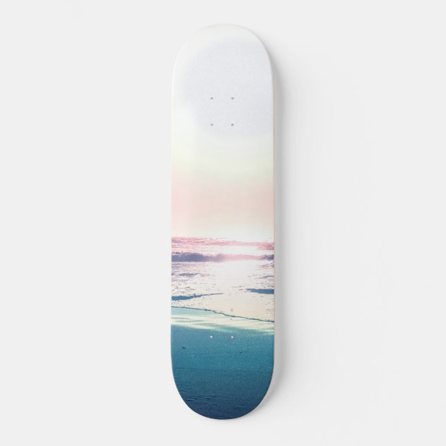 Summer Sea Sunset Tropical Beach Foto Skateboard (Vorderseite)