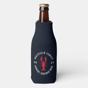 Summer Seafood Boil Party Custom Navy Blue Flaschenkühler