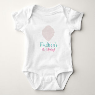 Summer Seashell Birthday Party Baby Bodysuit Strampler