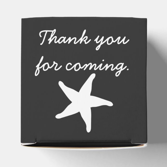 Summer Seashells in Black Gevor Box Geschenkschachtel (Oben)