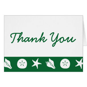 Summer Seashells in Green Danke Card