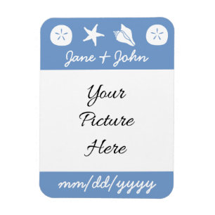 Summer Seashells in Periwinkle Erinnerung Magnet