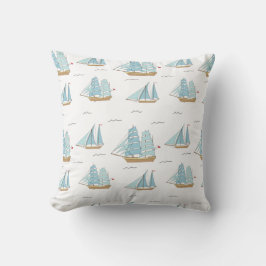 Summer Seatime Niedliche Yachten mit Segel Tote Ta Kissen