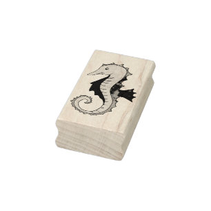 Summer Seepferd Sea Horse Seepferde Rubber Briefma Gummistempel