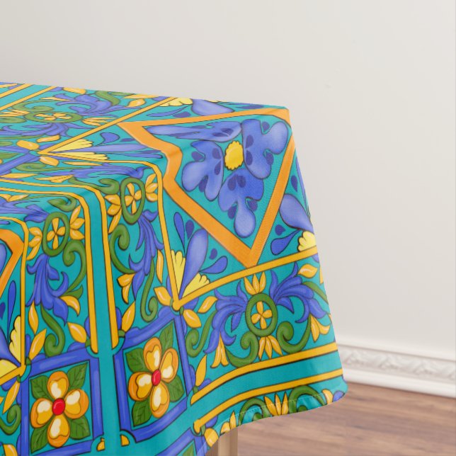 Summer ,Sicilian tiles ,majolica,Mediterranean Tischdecke (Beispiel)