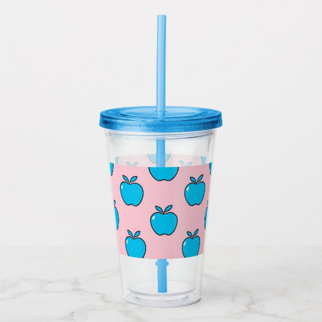 Summer Sip Tumbler von Beautiful Blue Apple Acryltrinkbecher (Vorderseite)