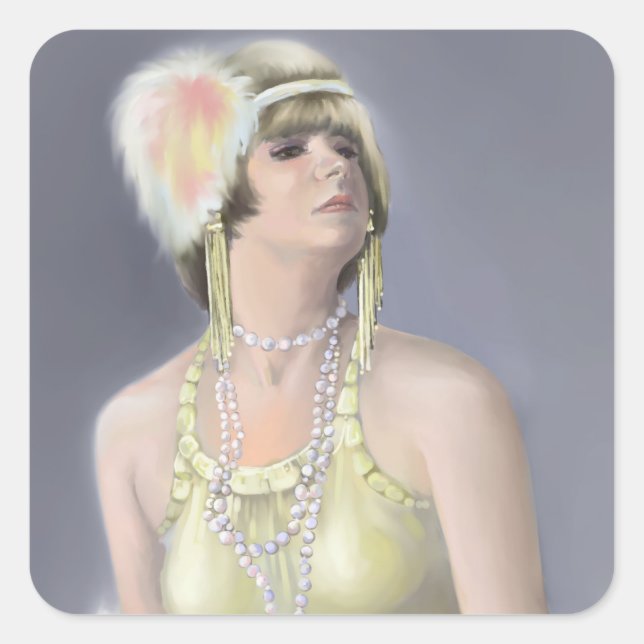 Summer Siren Square Sticker (Vorderseite)