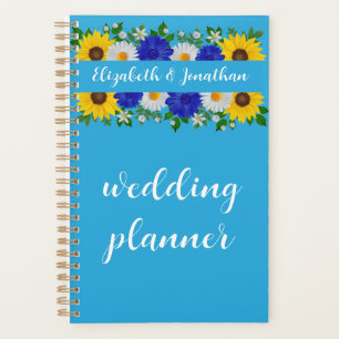 Summer Sky Blue Floral Wedding Planer